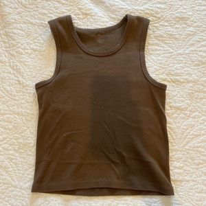 BRANDY MELVILLE BROWN CONNOR TANK TOP